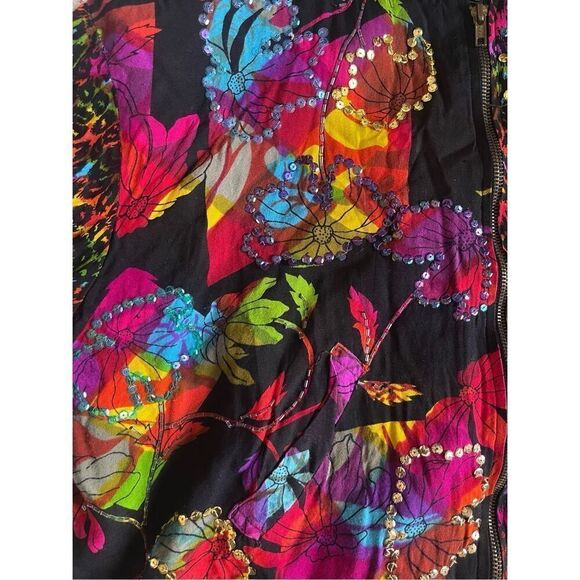 Vintage 80s short circuit Lisa, Frank inspired cheetah print rainbow seq… - Picture 4 of 10